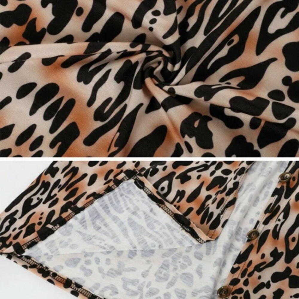 🔥1 large left! 🎉HP x 3🎉Leopard Print Cardigan - Picture 7 of 8